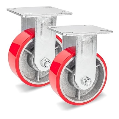 Heavy Duty 350kg PU Cast Iron Swivel Caster Wheel Without Brake