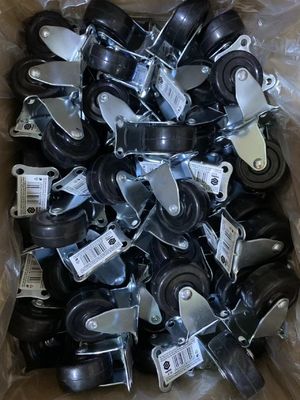Good price Industrial Light Duty Rubber Caster With Zinc Plated Finish And Threaded Stem online