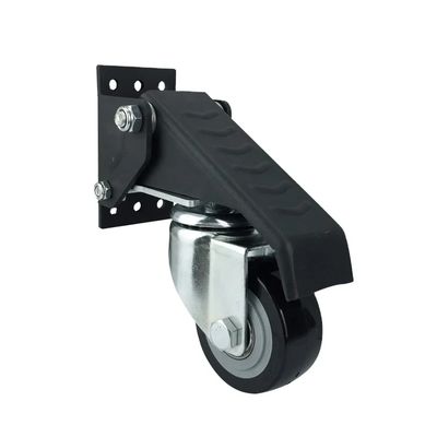 2.5-Inch Steel Workbench Casters with Swivel Brake Wheels in Zinc Plated Finish