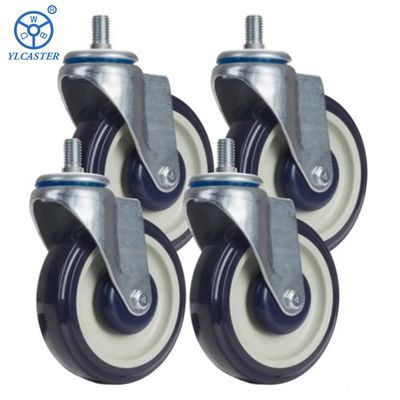 Polyurethane Wheel Material And Ball Bearing Heavy Duty Caster For Industrial Applications