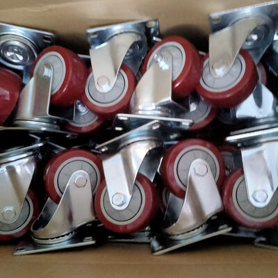 Good price Single Wheel Red PU Wheel Polyurethane Casters Hollow Core Durable Industrial Grade Heavy Duty Material Handling Equipment online