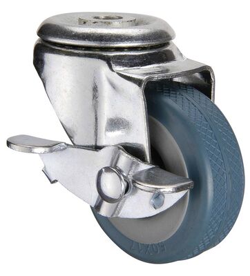 buy Steel Housing Heavy Duty Rubber Caster Wheel 3-8 Inch Double Ball Bearing Durable Industrial Grade Load Capacity online manufacturer