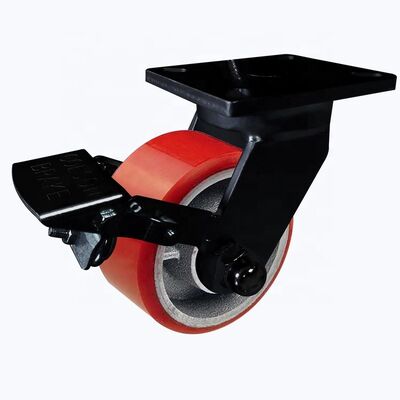 Good price Single Wheel pu caster wheel offering mounting size 3.75 X 2.75 inches caster for industrial carts equipment and material handling needs online