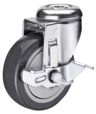 Good price Unit Weight 4kg 5kg caster rubber 2 inch 4 inch 5 inch wheels castors with brake black blue green sturdy and performance online