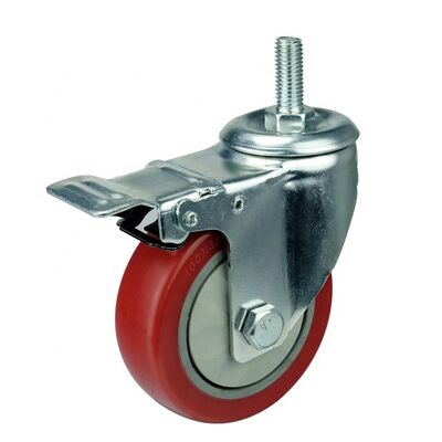 Good price 4 Inch Wheel Width Medium Duty Casters Including Side Lock Brake Type and Bolt Hole Spacing 2-7/8 X 2-7/8 Inch Designed for Load Handling online