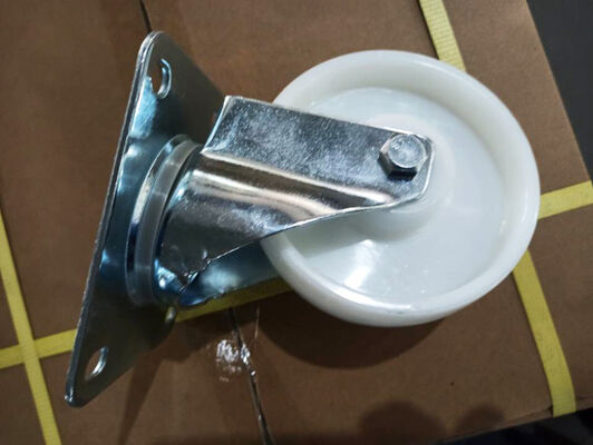 Good price White Wheel Medium Duty Casters Overall Height 5 3 4 Inch Side Lock Brake Type Strong Durable Equipment Mobility Casters online