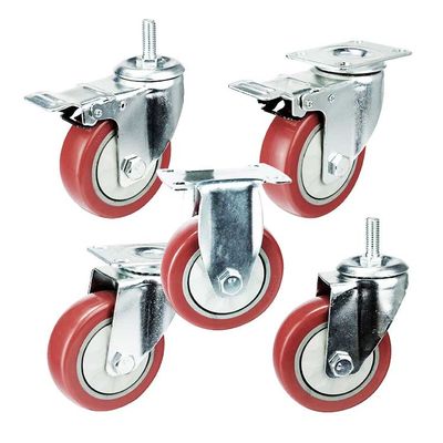 70kg Loading 4 Inch ISO9001 Pvc Ball Bearing Swivel Casters
