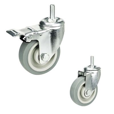 Non Marking TPR 75mm Medium Duty Casters For Medical Trolley