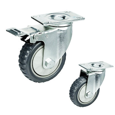80KG Loading 125mm Medium Duty Casters With Dust Cover