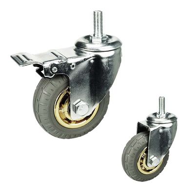 ISO9001 70kg Loading 4 Inch Rubber Caster Wheels With Low Noice