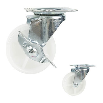 50mm Plastic Swivel Caster Wheels , Zinc Plated Solid Caster Wheels