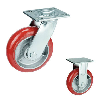 buy PU 350kg Capacity 6 Inch Heavy Duty Caster Wheels For Industrial online manufacturer