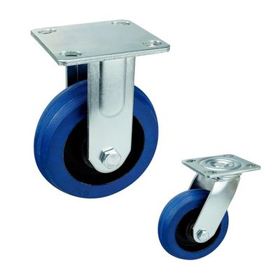 125mm 440lbs Loading Rubber Heavy Duty Casters With Lock