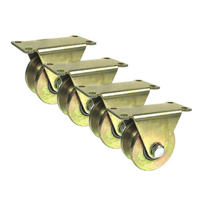 330lbs Loading 50mm Industrial Metal Wheels H Groove