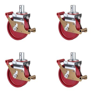 125mm Scaffolding Caster Wheels , 1320lb Capacity Mobile Scaffold Wheels