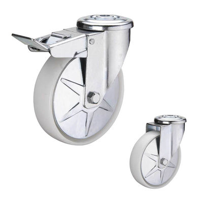 Dustproof 6 Inch 660lbs Loading Industrial Casters With Steel Cover