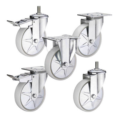 Dustproof 6 Inch 660lbs Loading Industrial Casters With Steel Cover