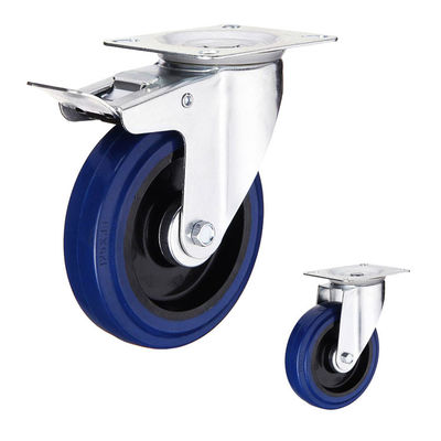 ISO9001 242lbs Capacity 6 Inch Rubber Caster Wheels