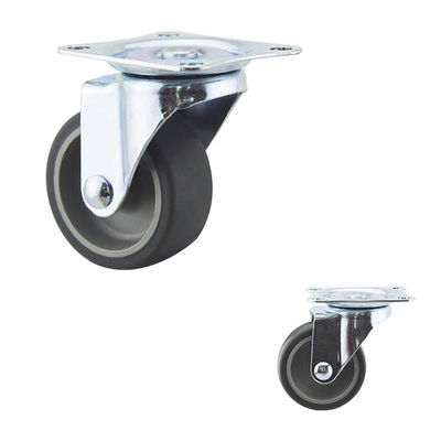 Swivel Rubber Light Duty Casters 66lbs Single Wheel Capacity