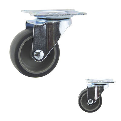 Swivel Rubber Light Duty Casters 66lbs Single Wheel Capacity