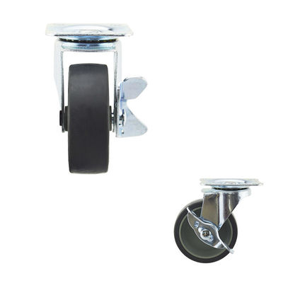 Thermoplastic Rubber Wheel Light Duty Casters 50kg Load Capacity