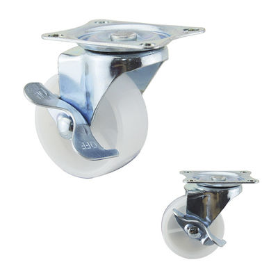 50mm Wheel Side Lock PP Light Duty Casters For Furniture