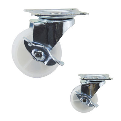 50mm Wheel Side Lock PP Light Duty Casters For Furniture