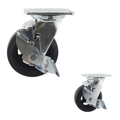 buy 5"X2" Swivel Side Lock Iron Rubber Heavy Duty Casters online manufacturer