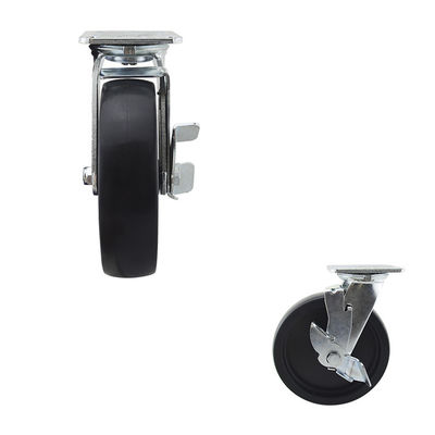 Wholesale 8 inch Big Size Black Industrial Wheel Plate Mount PP Heavy Duty Casters Lock