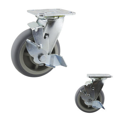 5x2 Inch 506LBS Top Plate  Swivel Lock Ball Bearing Casters