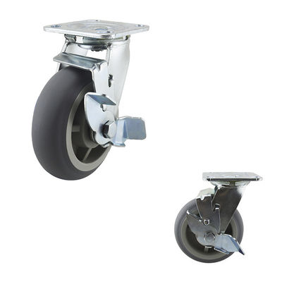 5x2 Inch 506LBS Top Plate  Swivel Lock Ball Bearing Casters
