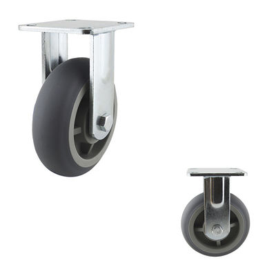 Thermoplastic Rubber 150mm 250kg Rigid Directional Locking Swivel Casters