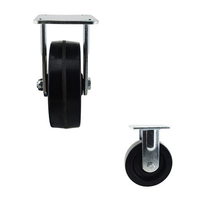 150mm 6 Inch Black Heat Resistant Fixed 400kg Heavy Duty Rigid Casters