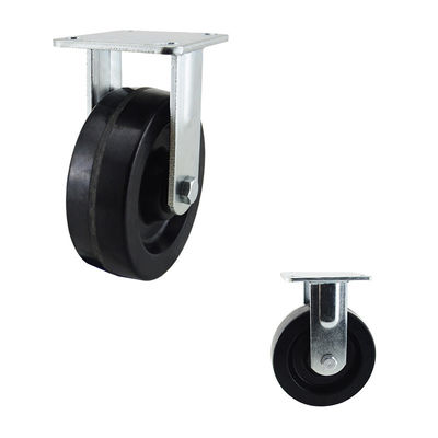 150mm 6 Inch Black Heat Resistant Fixed 400kg Heavy Duty Rigid Casters