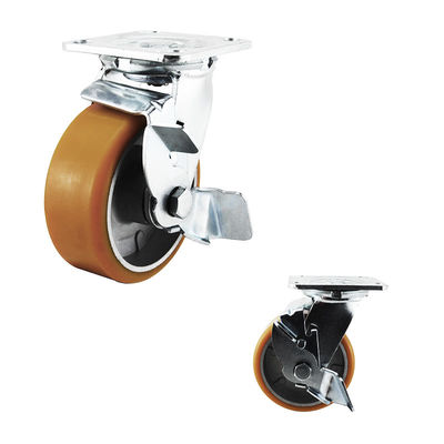 Aluminium  5 Inch Side Lock Heavy Duty Casters With Ball Bearing