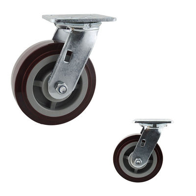 Ball Bearing 6" Polyurethane Industrial Wheelssurface Galvanized Surface