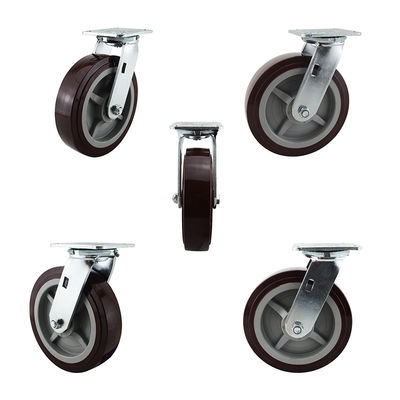 Flat Tread  200mm Silent Wheel 300kg Swivel PU Castor