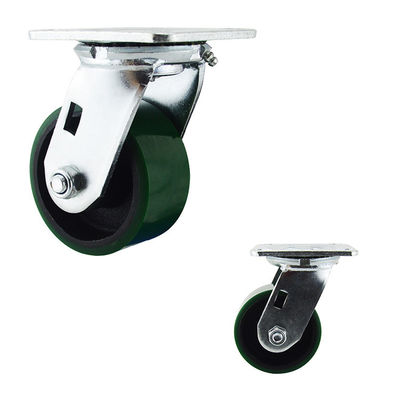 buy 837lbs Heavy Duty Polyurethane Caster Wheels Dual Ball Bearings Red Iron Centers online manufacturer