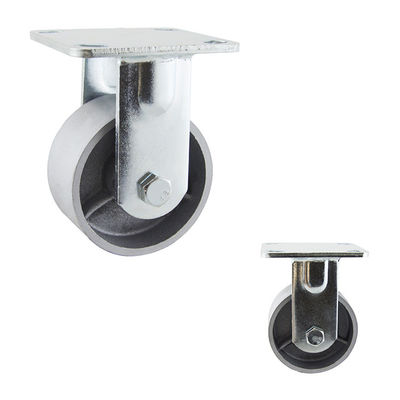 100mm  200kg Silver Cast Iron Rigid Caster Wheels For Table Furniture