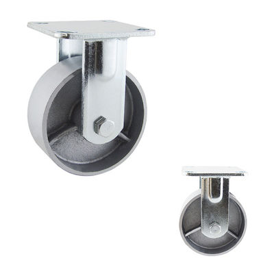 5 Inch Silver Furniture Roller Bearing Fixed Wheel Castors