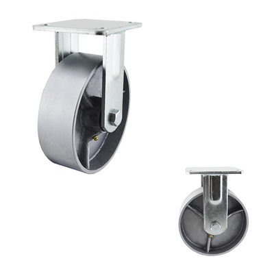 OEM 6x2 Inch Solid Silver Wheel Heavy Duty Fixed Cast Iron Casters