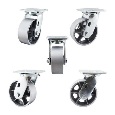 5 Inch Hollow Core Iron Swivel Plate Industrial Caster Wheels