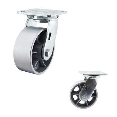 5 Inch Hollow Core Iron Swivel Plate Industrial Caster Wheels