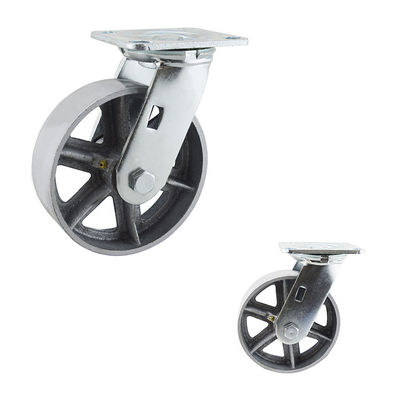 ISO9001 Flat Tread Swivel Plate 6 Inch Swivel Castor Wheels For Dolly 