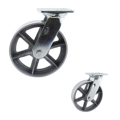 buy 8 Inch Big Diameter 660LBS Load Capacity Cast Iron Hollow Swivel Plate Caster online manufacturer