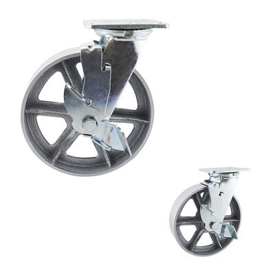 buy 8x2 Inch Cast Iron 300kg Capacity Hollow Swivel Lock Heavy Duty Casters online manufacturer