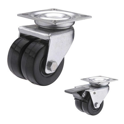 buy 2 Inch Twin Wheel Castor Trolley Wheels , Industrial Trolley Wheels online manufacturer