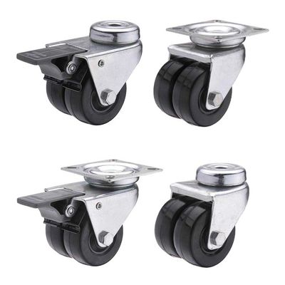 Twin wheel 70kg Capacity 2 Inch Furniture Casters silent