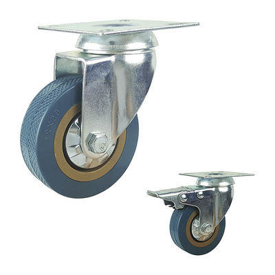 2.5 Inch Blue PVC Casters Swivel Plate Econormical Light Duty Casters Wholesales