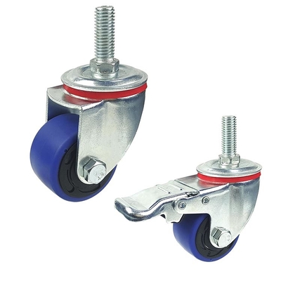 TPR Swivel 2 Inch Furniture Casters Twin Ball Bearing High Loading Capacity